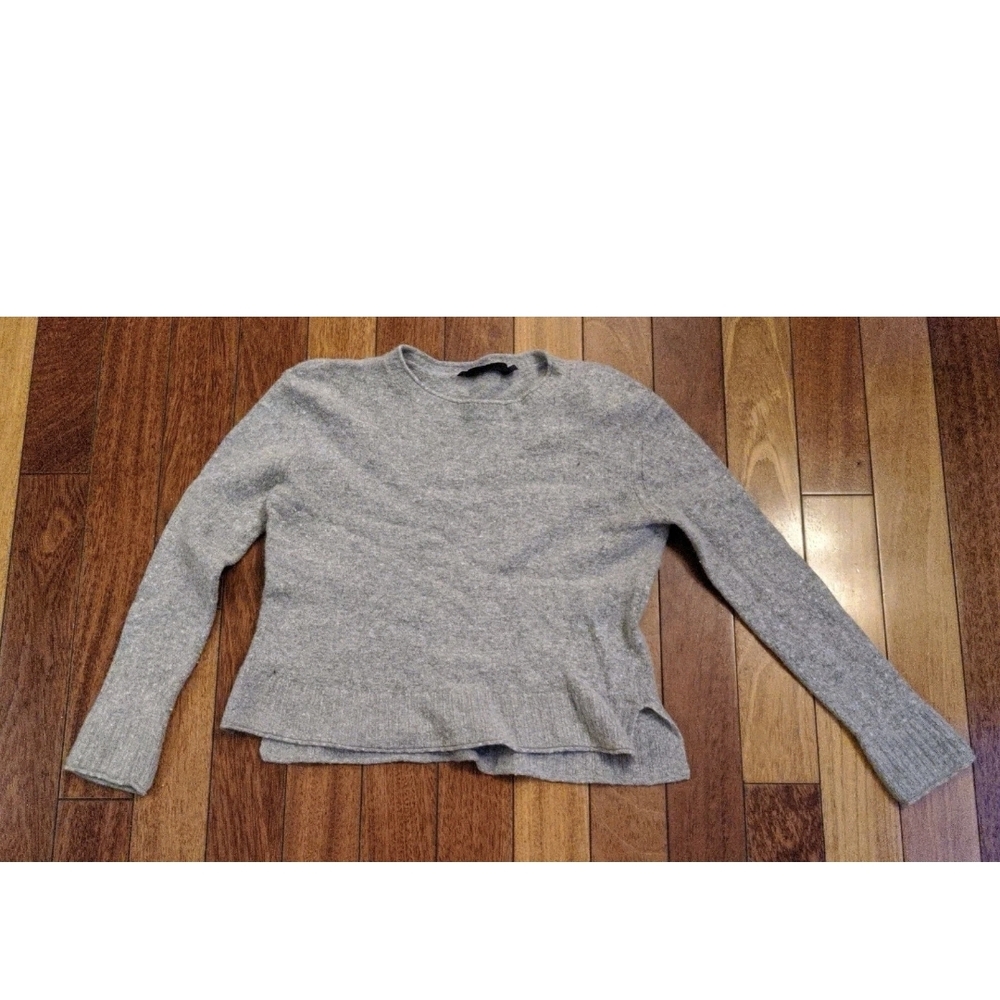 Jenni Kayne Wool Mixed Blend Gray Sweater Small FLAW? READ